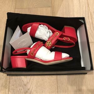 NEW IN BOX! Chanel Red Platform Sandals